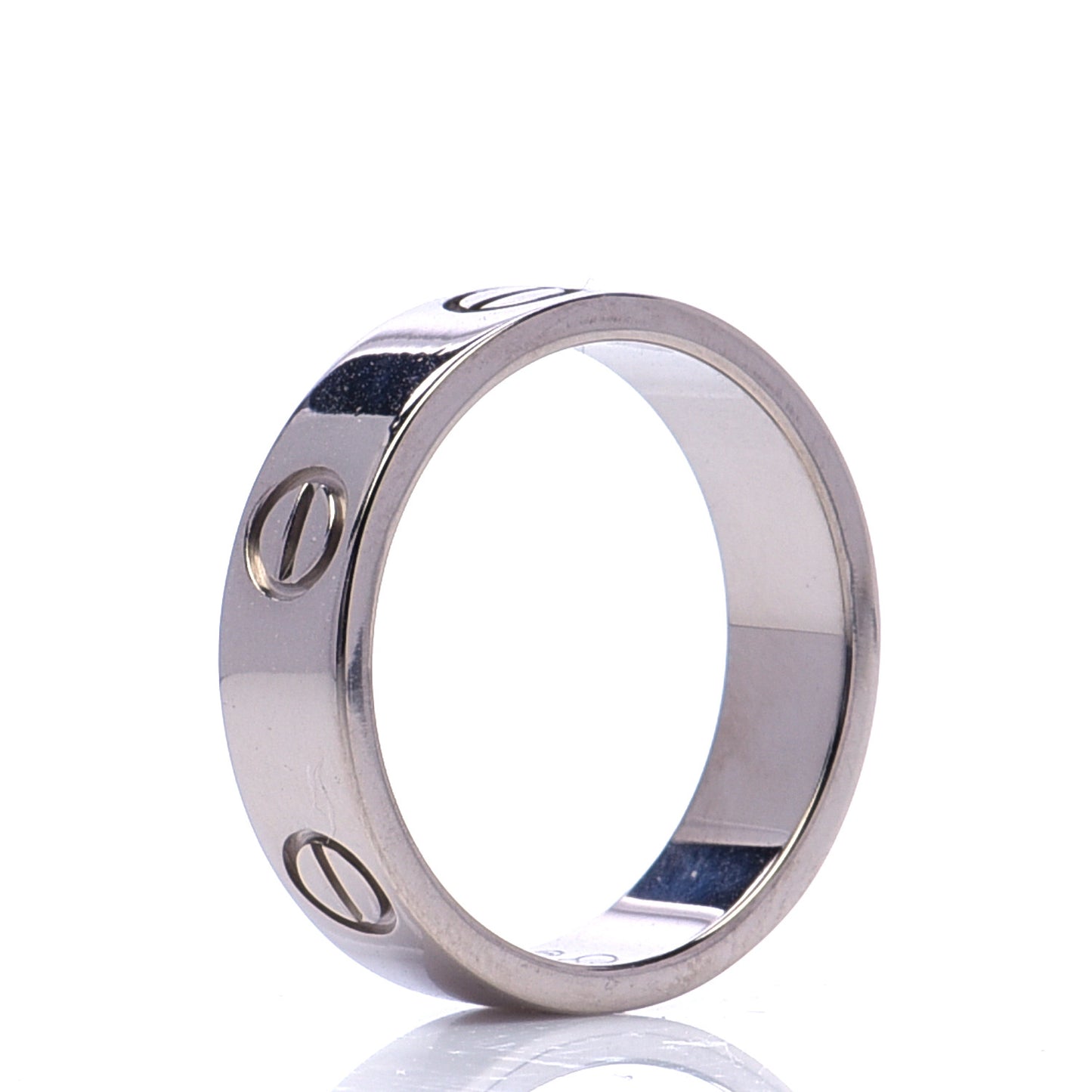 18K White Gold 5.5mm LOVE Ring 55 7.25