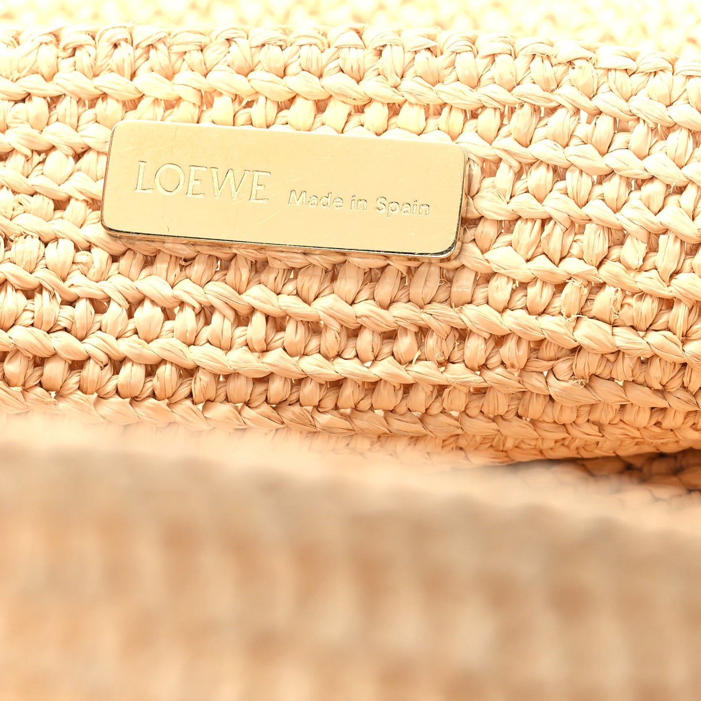 Raffia Calfskin Medium Puzzle Fold Tote Natura