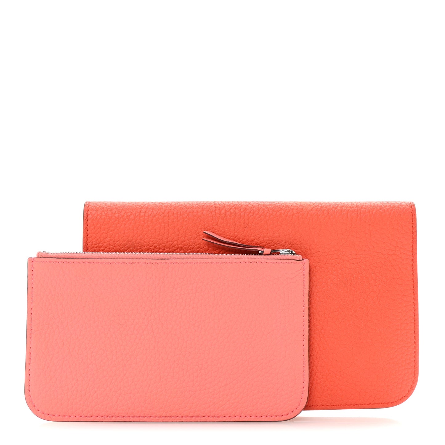 Togo Dogon Duo Wallet Orange Poppy Rose Candy