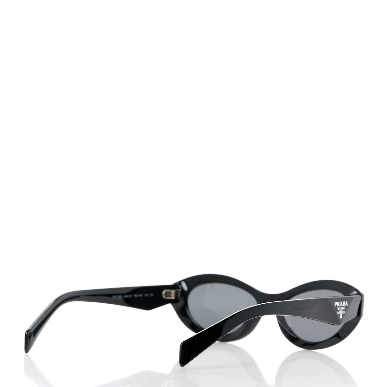 Prada Acetate Oval Sunglasses SPR 26Z Black 4 of 8