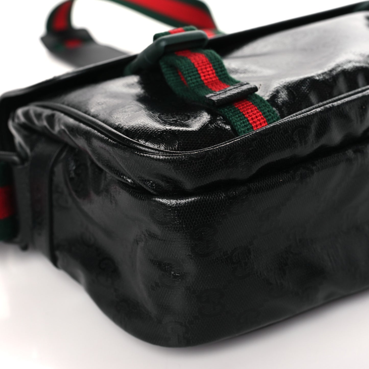 GG Crystal Messenger Bag Black