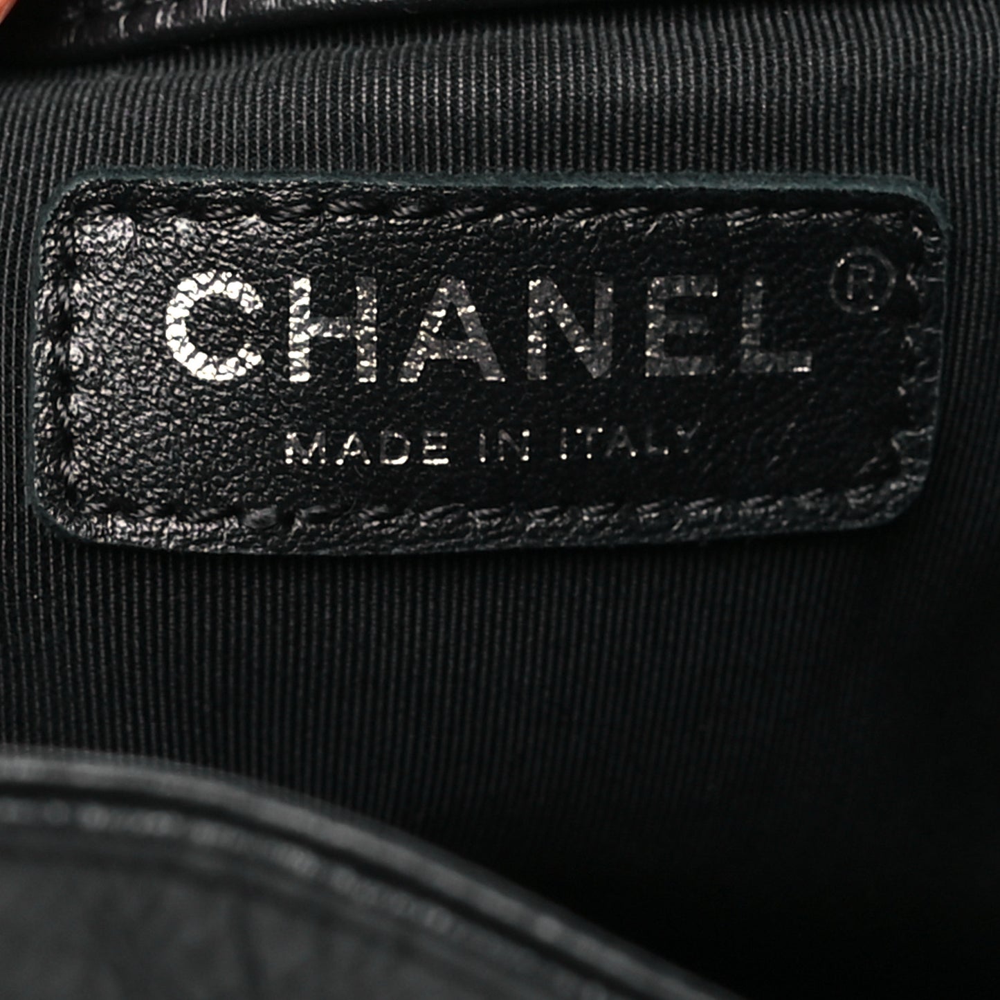 Crumpled Calfskin Quilted Chain All Over Drawstring Bucket Bag Black