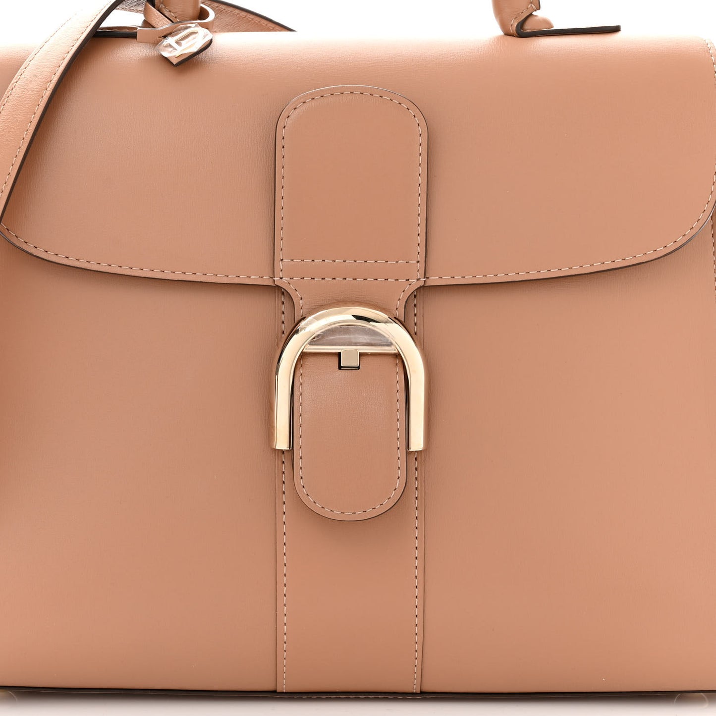 Box Calfskin MM Brillant Satchel Tender Beige
