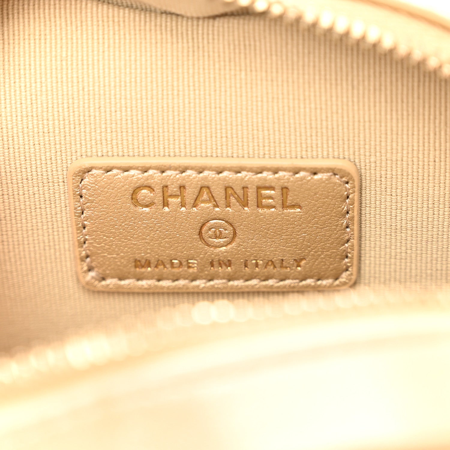Chanel Metallic Lambskin Quilted CC In Love Heart Waist Belt Bag With Chain Gold 6 of 11