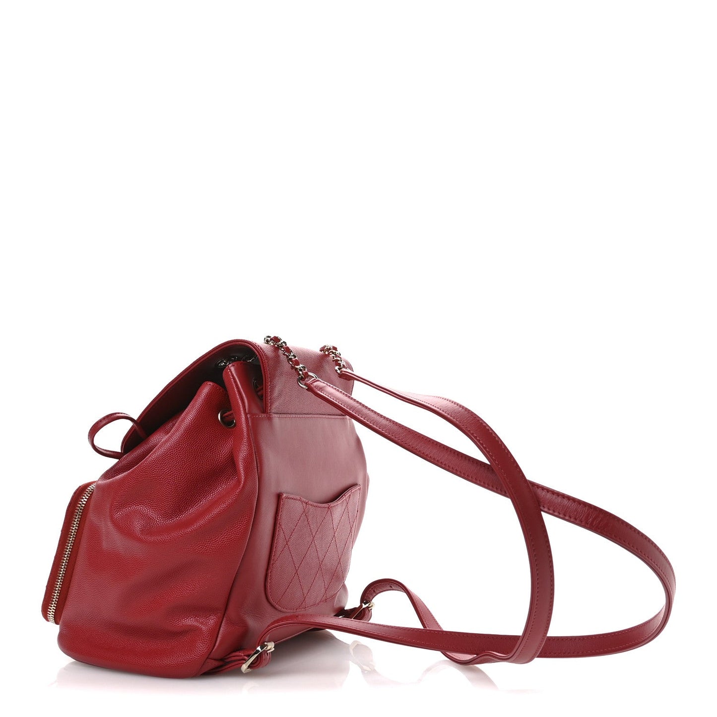 Caviar Quilted Business Affinity Backpack Red