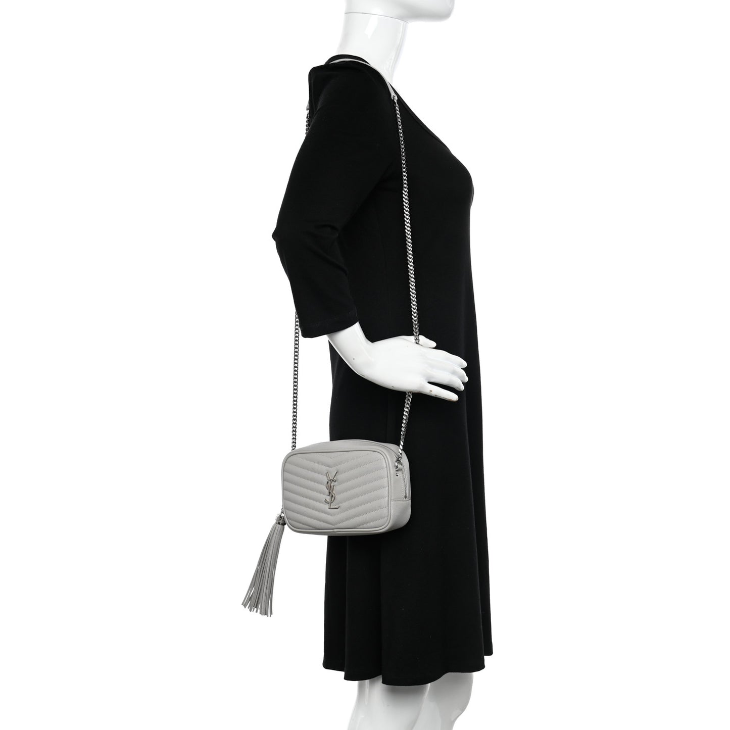 Grain De Poudre Matelasse Monogram Mini Lou Camera Bag Granite