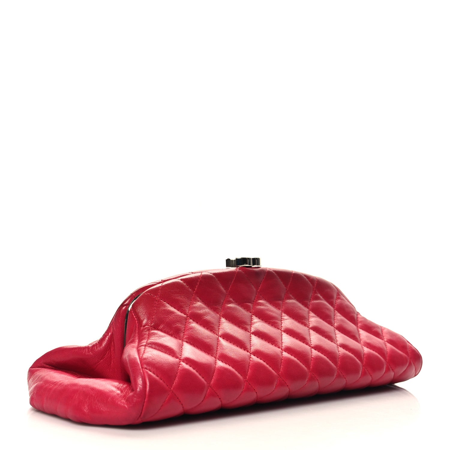 Chanel Lambskin Quilted Timeless Clutch Red 3 of 13