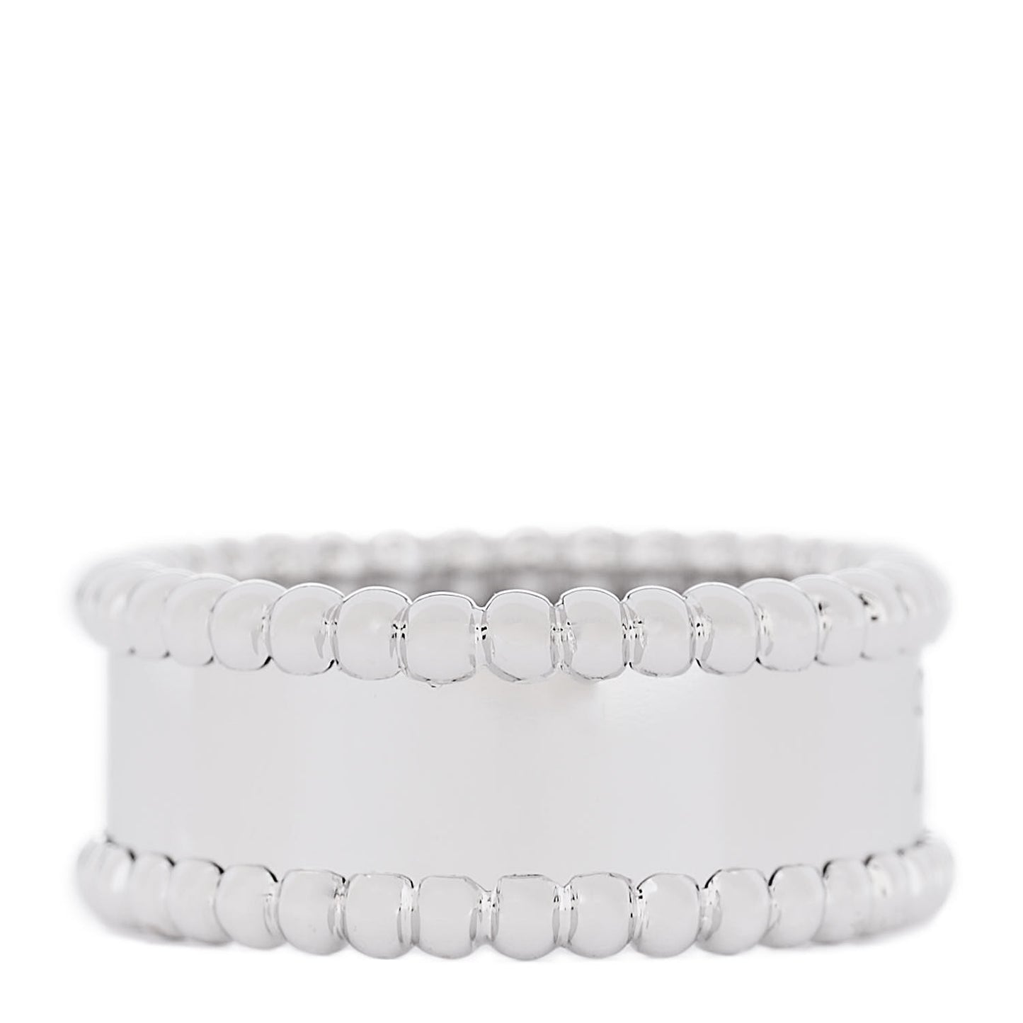 18K White Gold Perlee Signature Ring 47 4.25