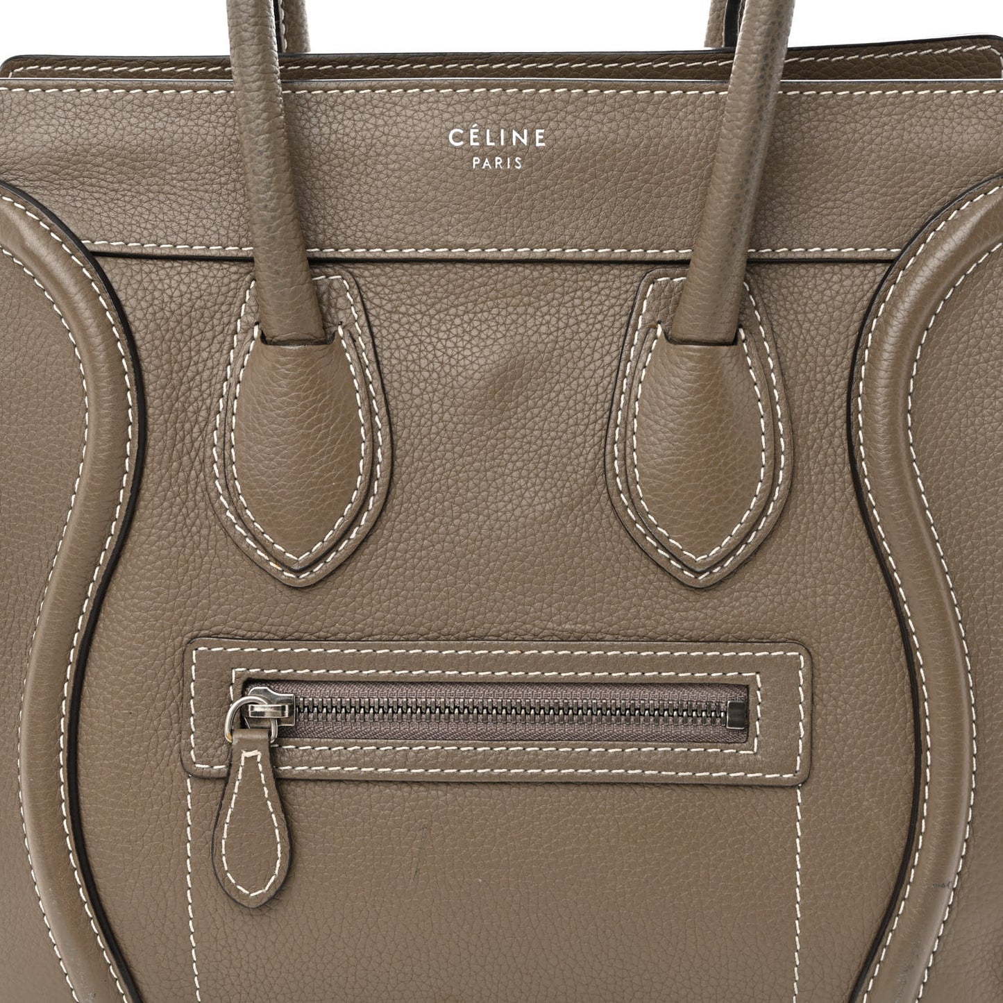 Drummed Calfskin Micro Luggage Souris