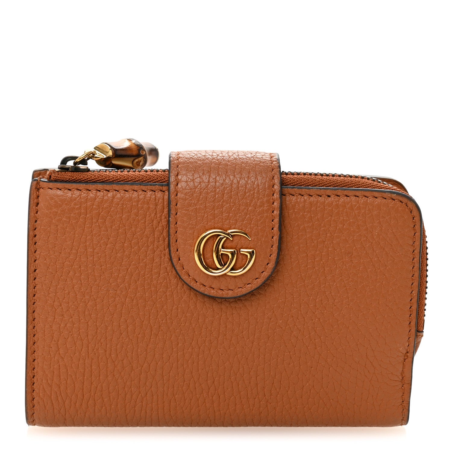 Gucci Piuma Calfskin Medium Bamboo Double G Wallet Cuir  display picture 1