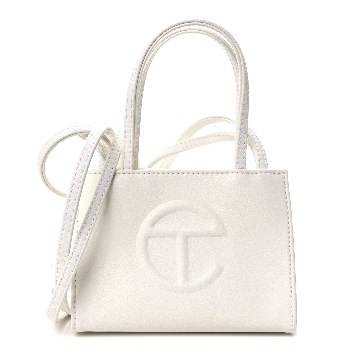 Telfar Vegan Leather Small Shopping Bag White 1 of 10