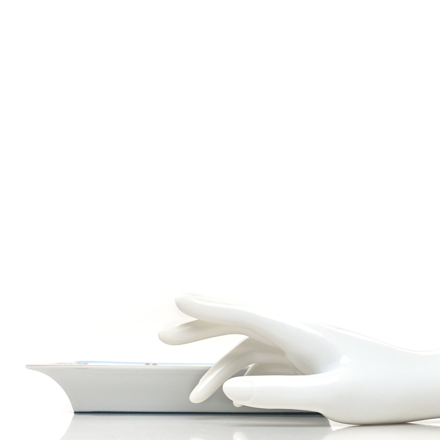 Porcelain Hermes Story Change Tray Bleu Gris