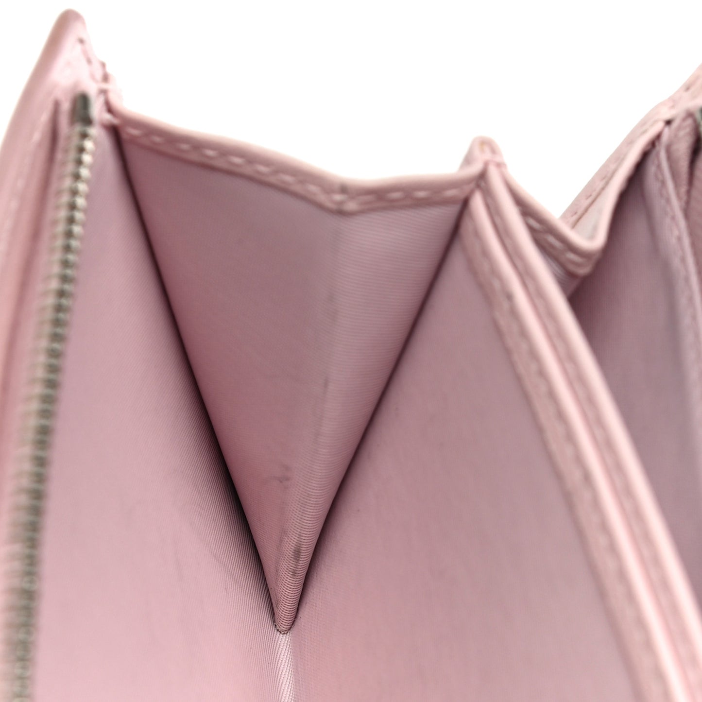 Calfskin Bi-Color Envelope Chain Wallet Pink Black