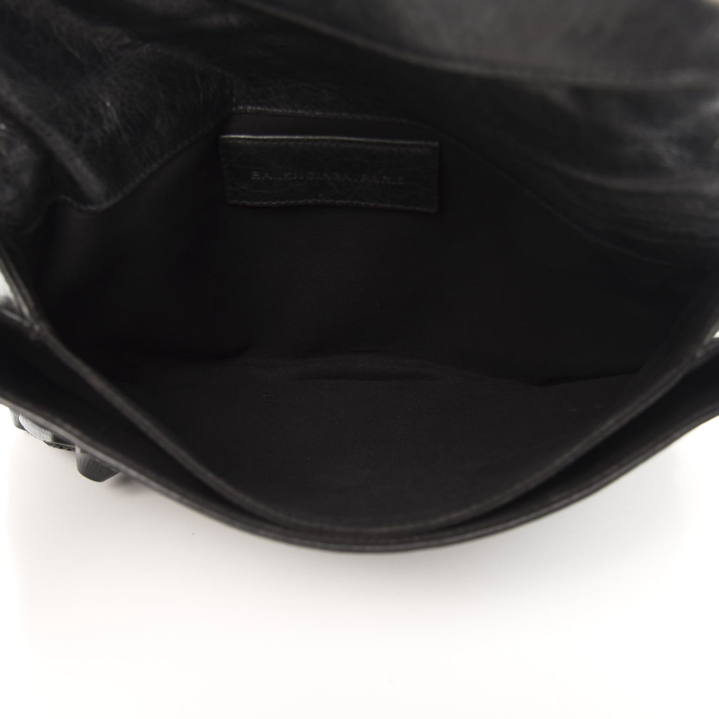 Agneau Giant Brogues Hardware Envelope Clutch Black
