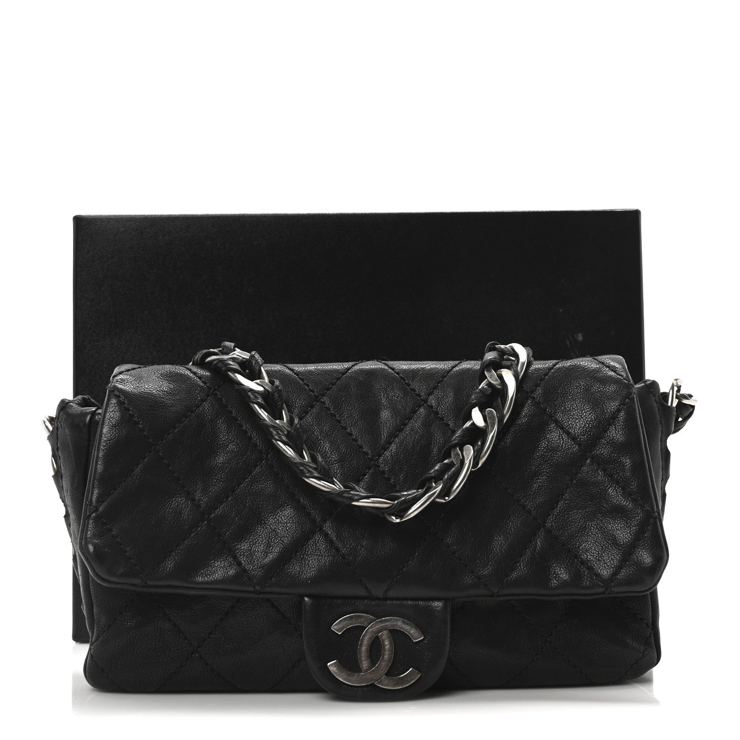 Chanel Calfskin Quilted Medium Modern Chain Flap Black 11 of 11
