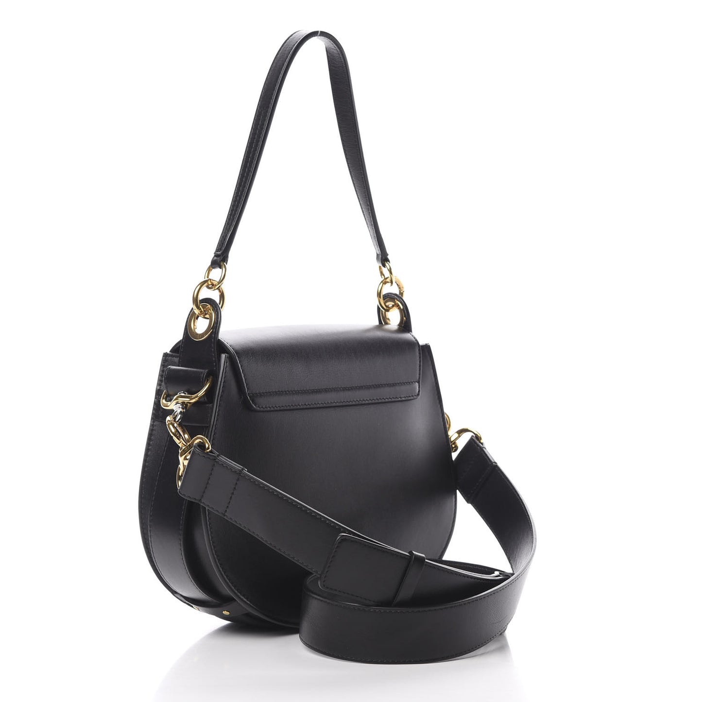 Grained Calfskin Large Tess Bag Black