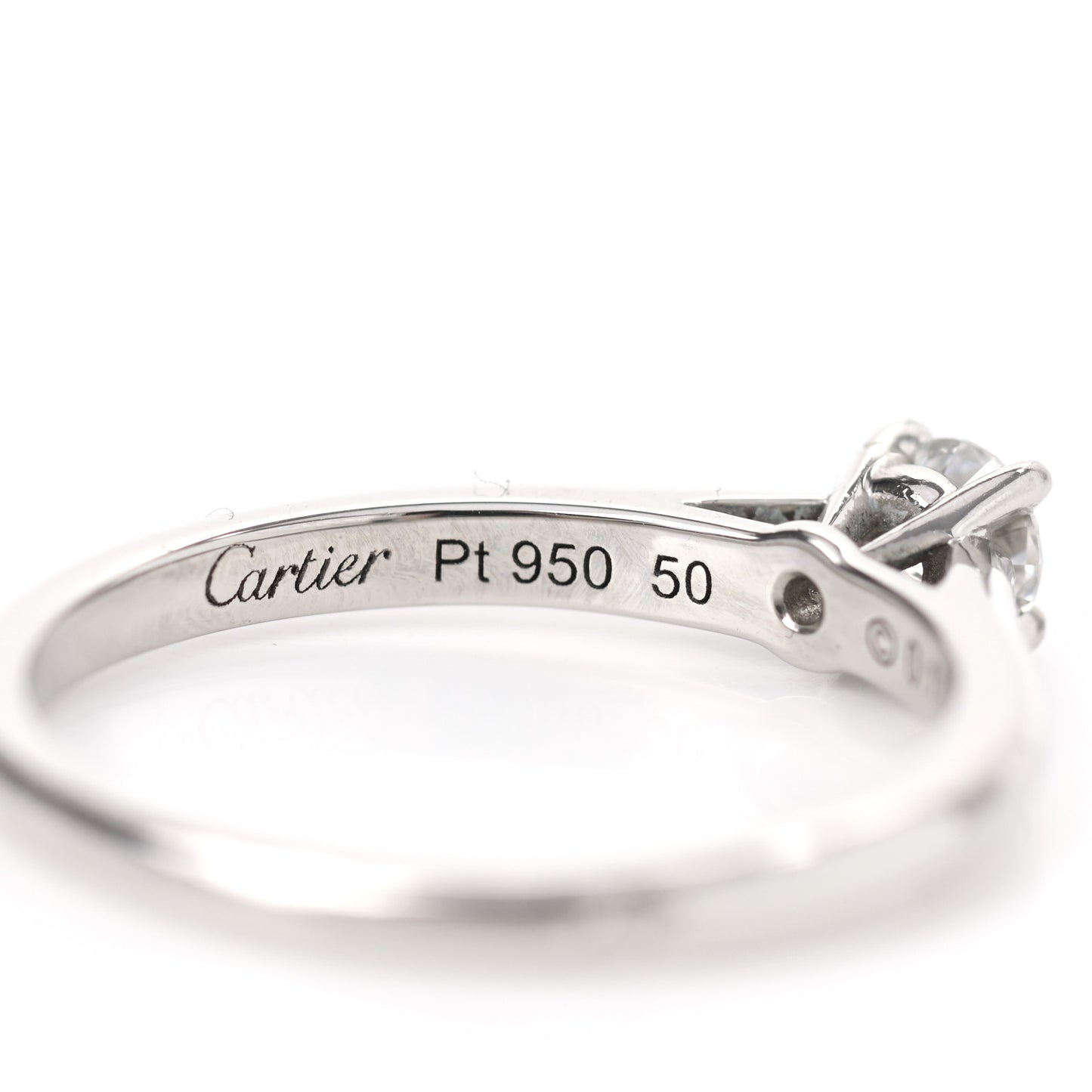 Platinum Diamond .19ct Solitaire Engagement Ring 50 5.25