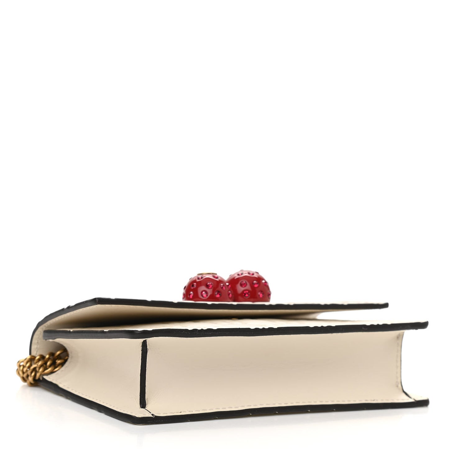 Guccissima Mini Cherry Chain Bag White