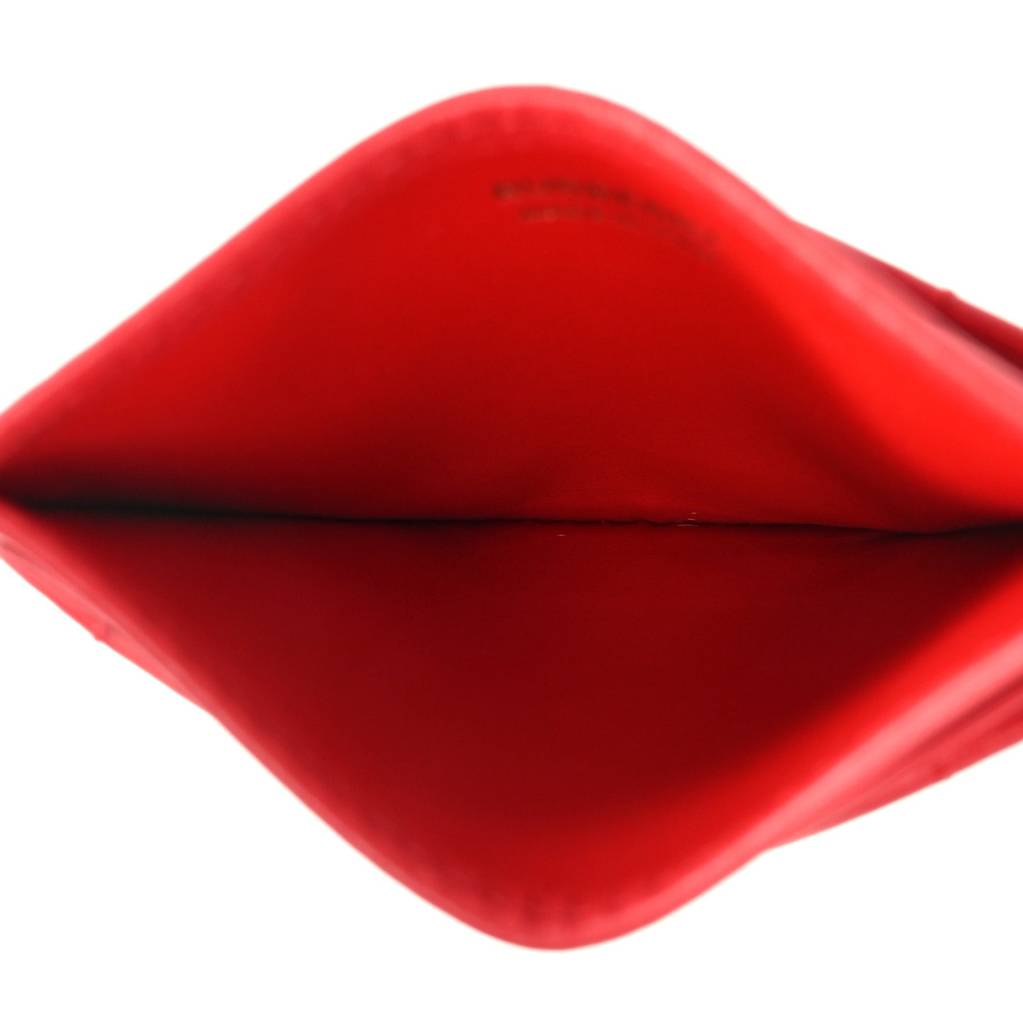 Lambskin Quilted Small Lola Card Holder Red