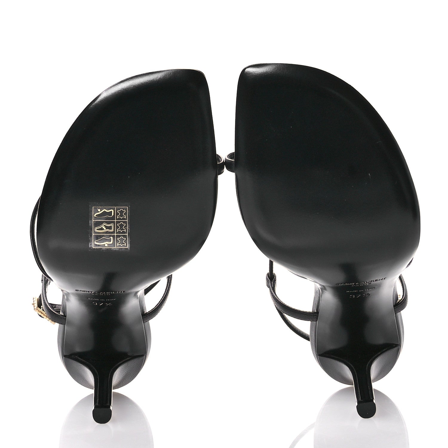 Saint Laurent Kid Egado Date 110 Sandals 37.5 Black 6 of 8
