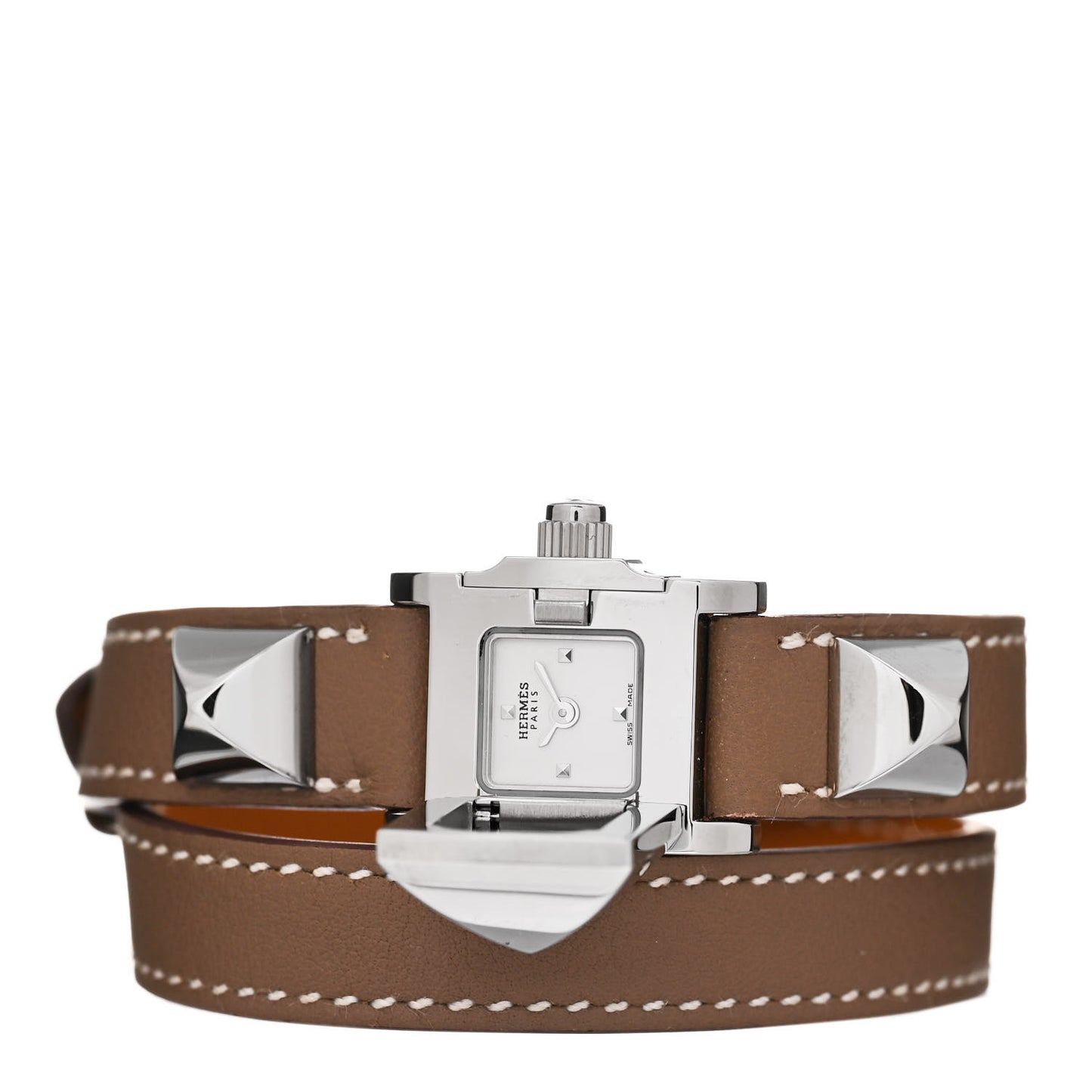 Stainless Steel Swift 16mm Medor Double Tour Quartz Watch Etoupe
