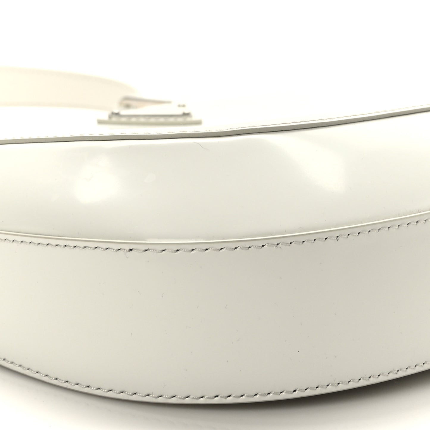 Spazzolato Large Cleo Adjustable Strap Shoulder Bag White