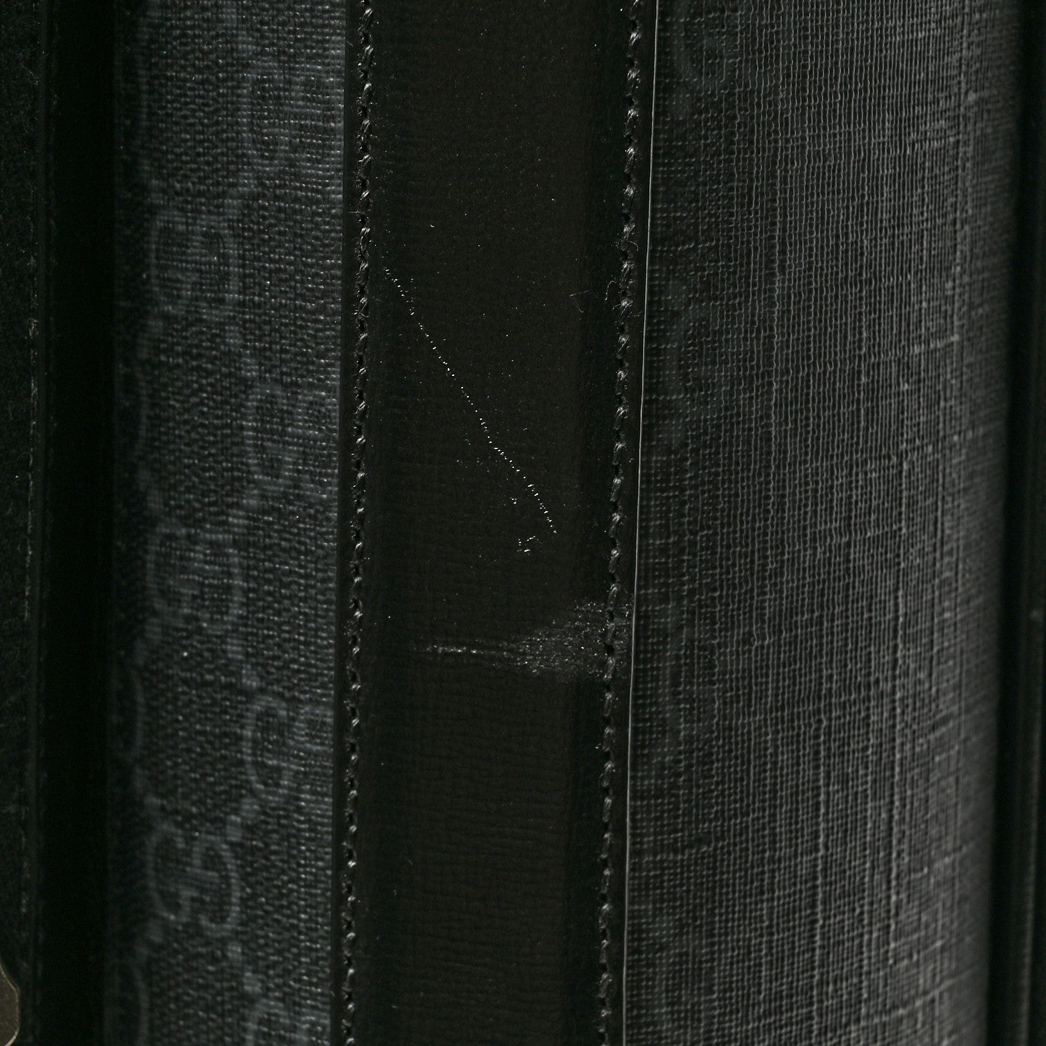 Gucci GG Supreme Monogram Large Four Wheel Suitcase Black Grey 13 of 14