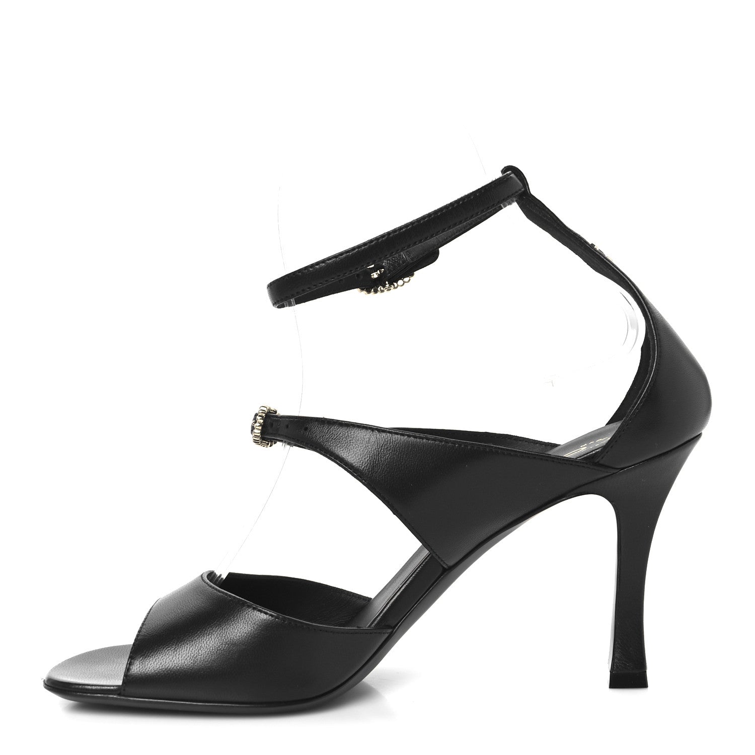 Chanel Lambskin CC Strappy Sandal 37 Black 1760673 – FASHIONPHILE