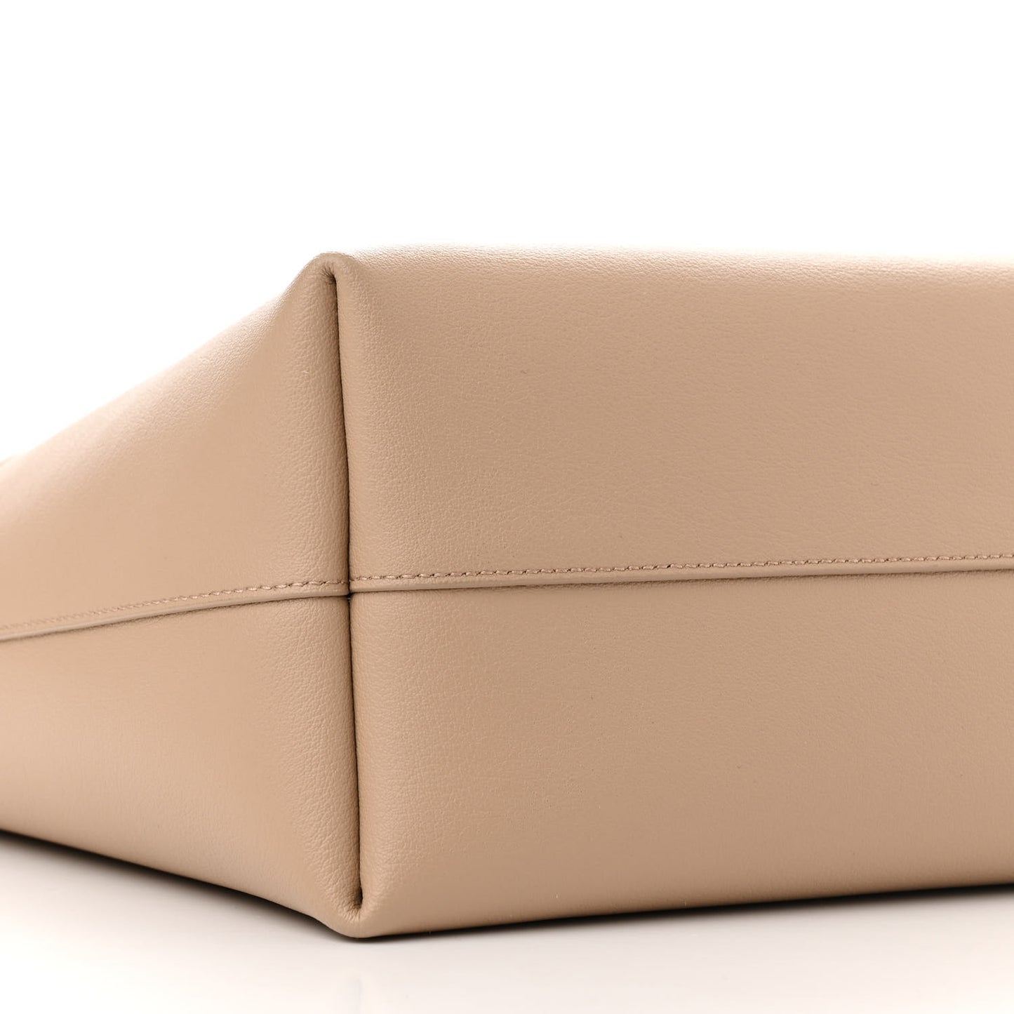 Calfskin Large Shopping Tote Dark Toffee