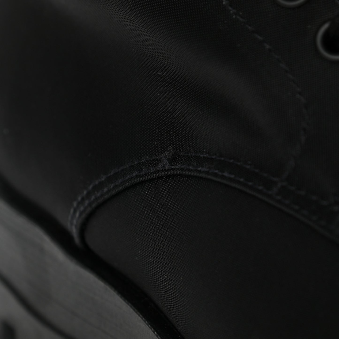 Nylon Gabardine Captoe 30mm Combat Boots 36.5 Black