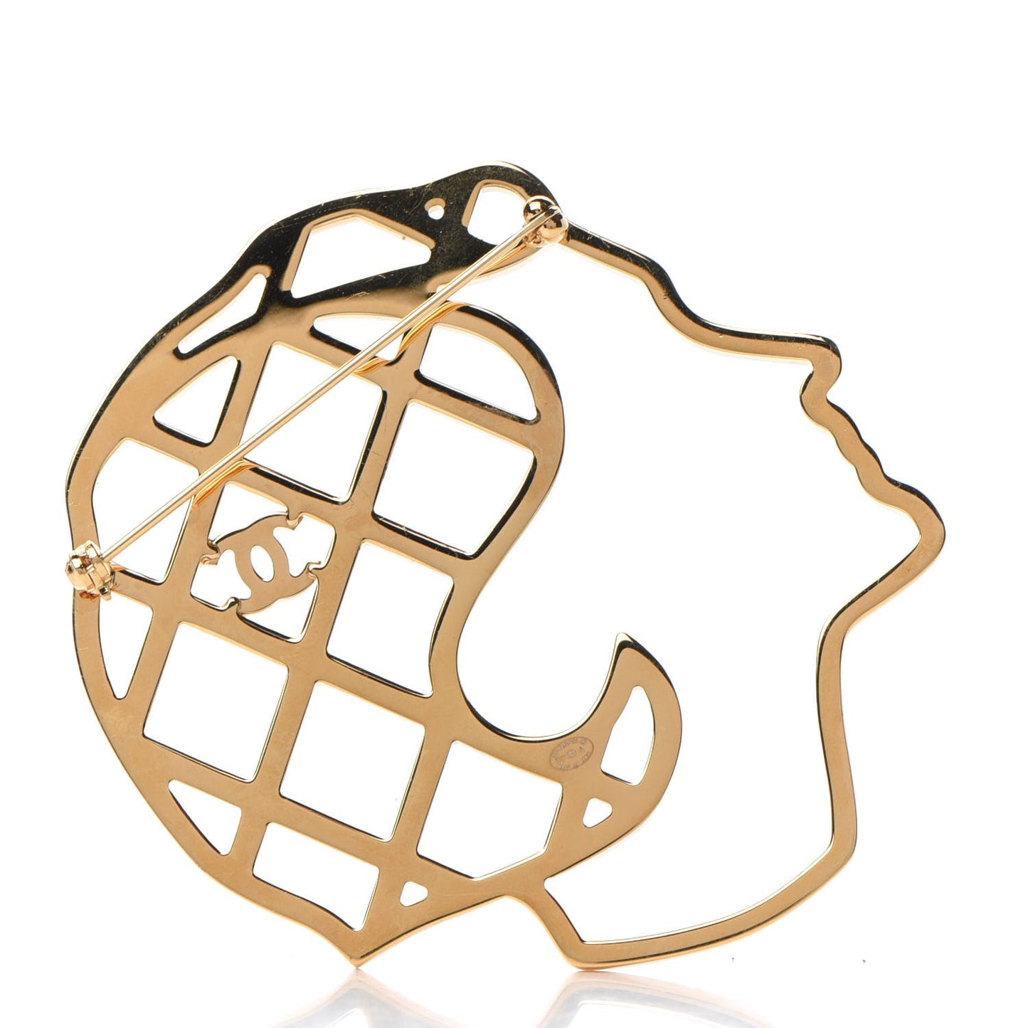 Crystal Mademoiselle Brooch Black Gold