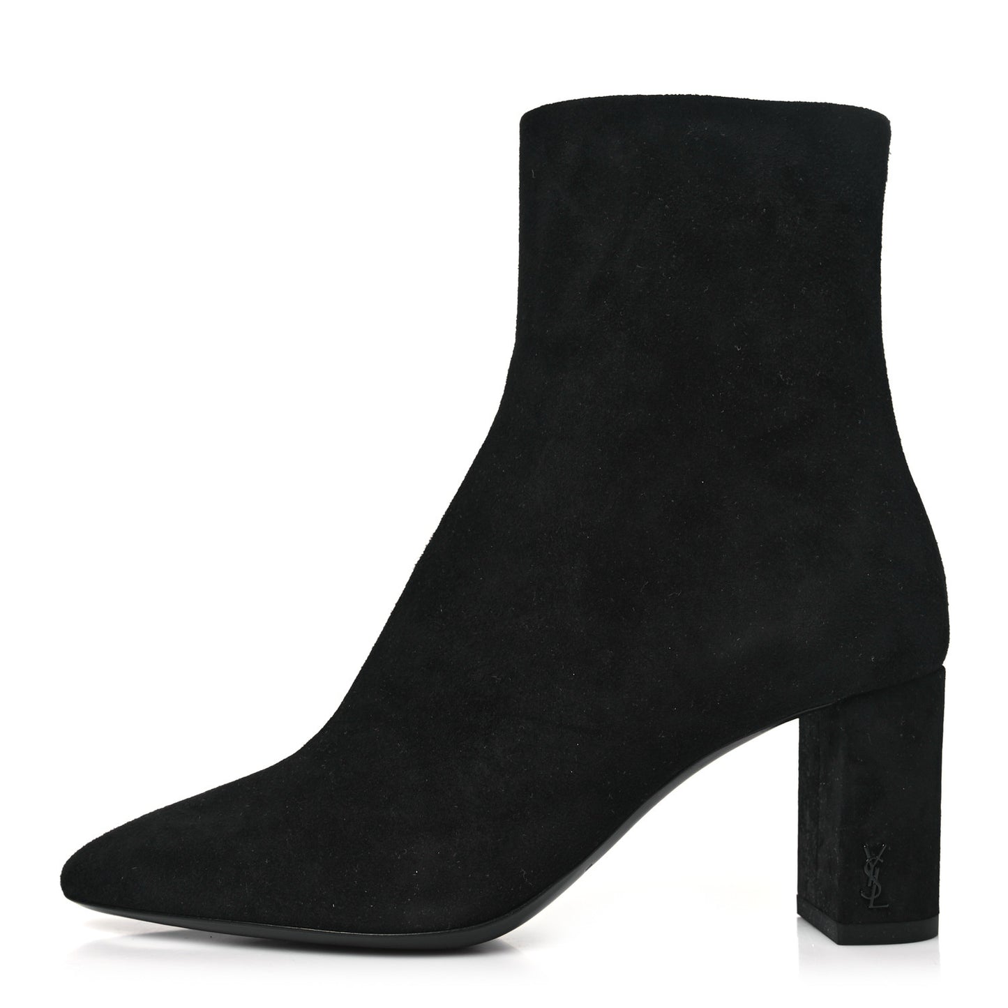 Suede Loulou Ankle Zip Boot 36 Black