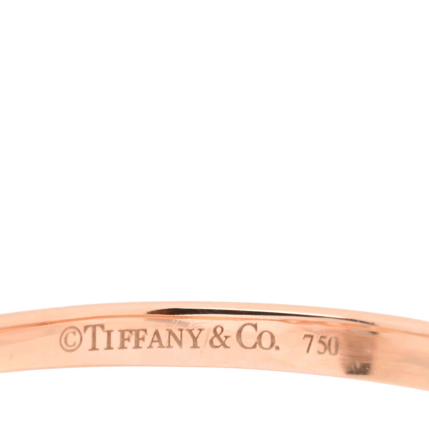 Tiffany 18K Rose Gold Diamond Three Stone Milgrain Ring 53 6.25 4 of 4