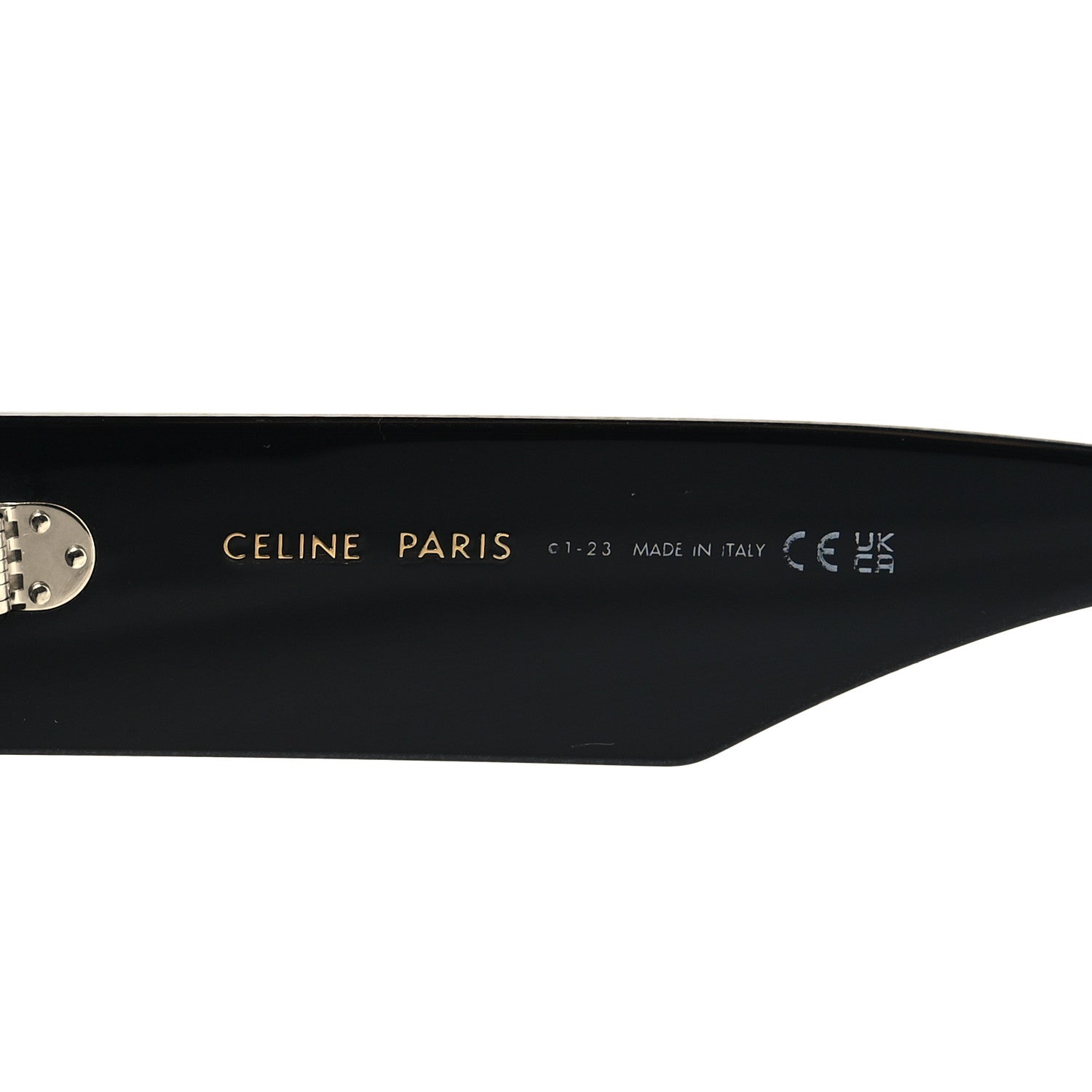 Celine Acetate Flat Top Rectangular Sunglasses CL400921 Black 5 of 7