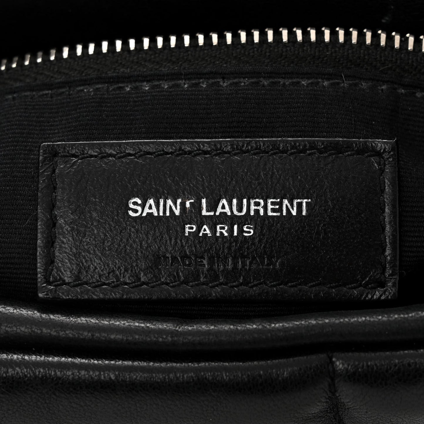 Lambskin Quilted Medium Loulou Puffer Monogram Chain Satchel Black