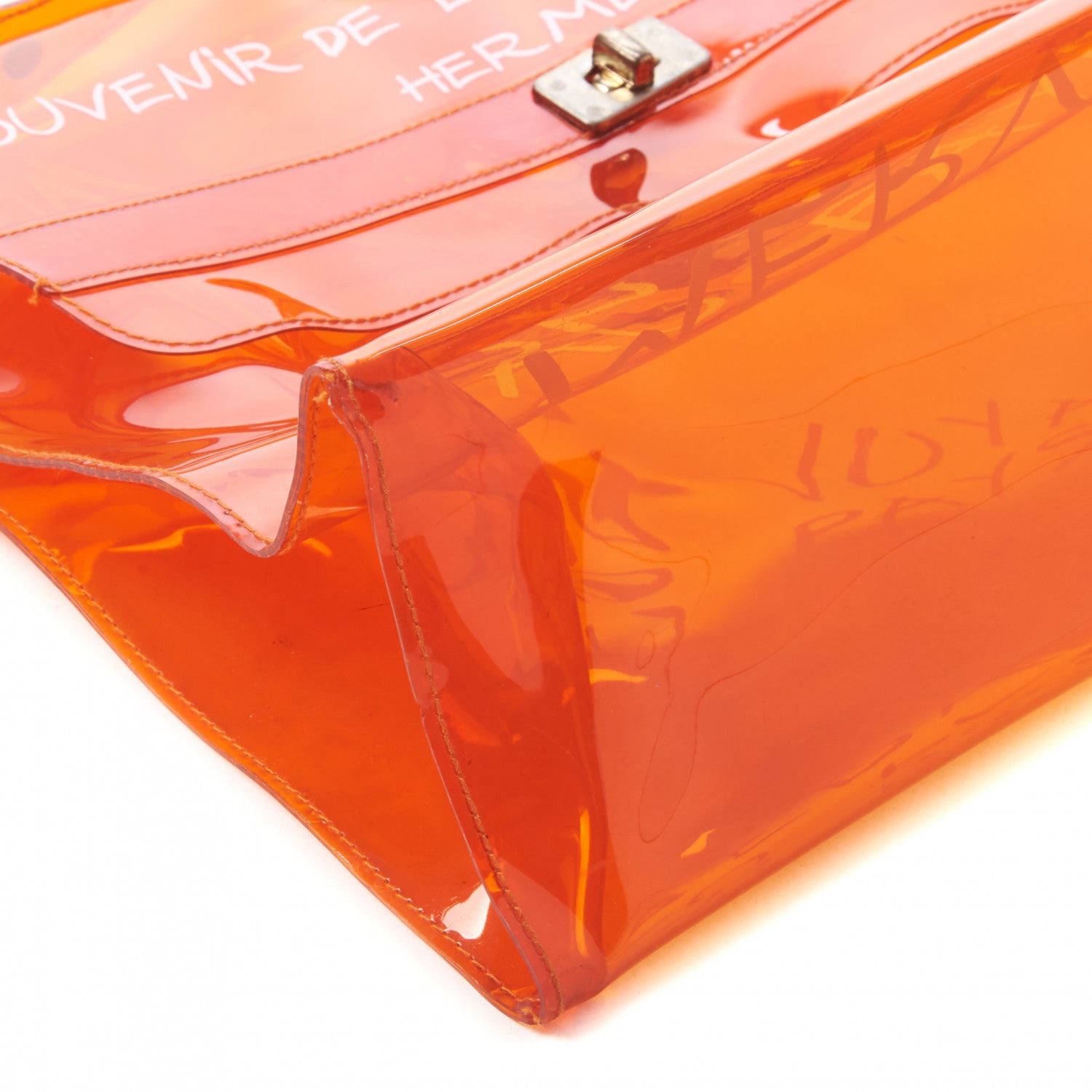 Hermes Vinyl Souvenir De L'Exposition Kelly Orange 6 of 8