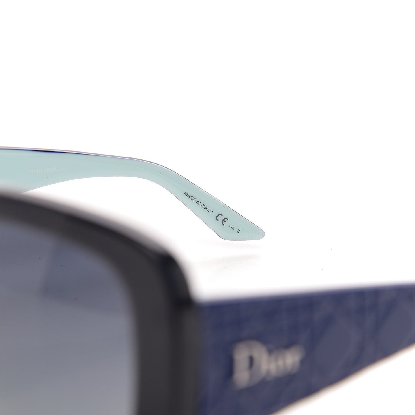 Resin Cannage Dior Lady Lady 1D Sunglasses Black Blue