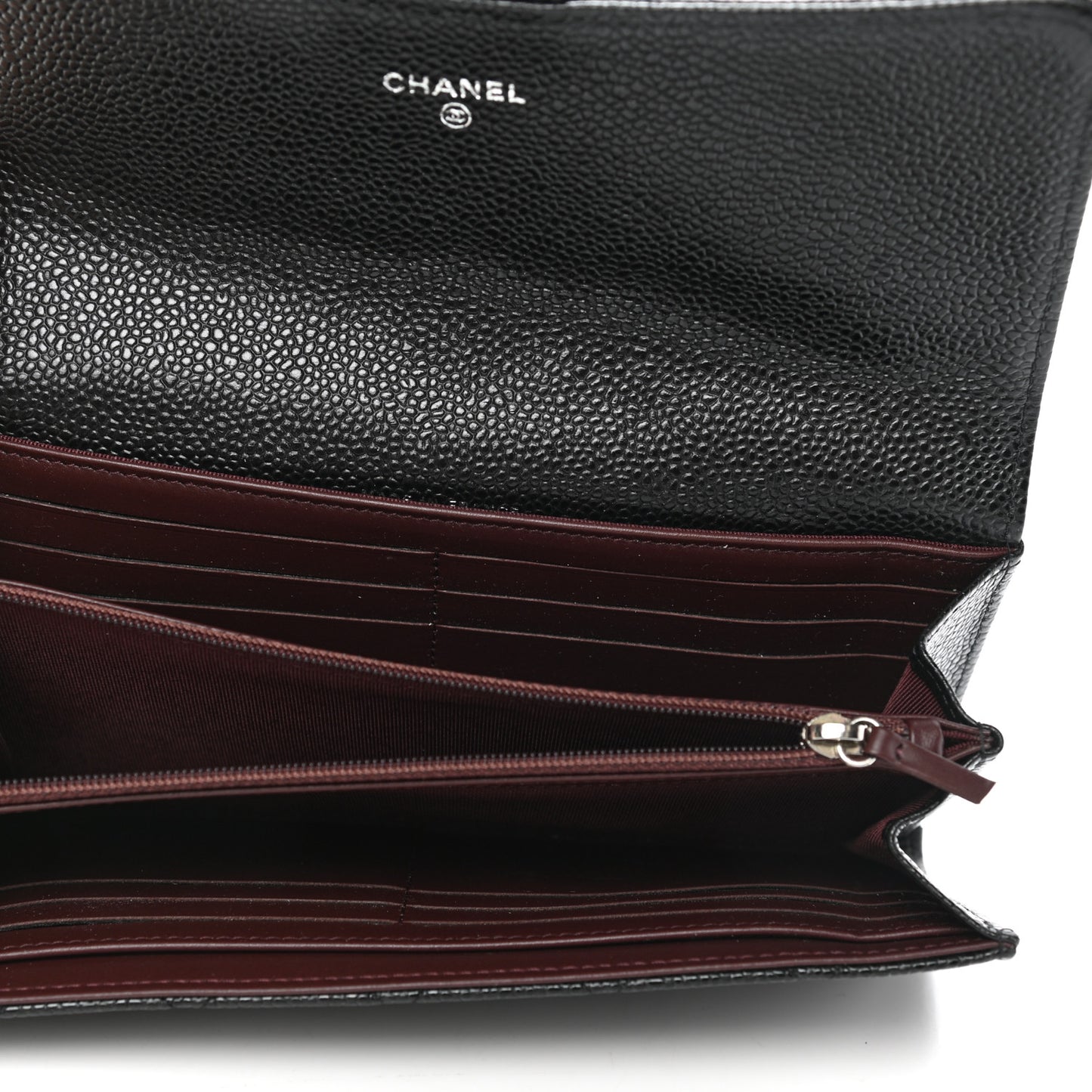 Caviar Quilted Large Flap Wallet Black