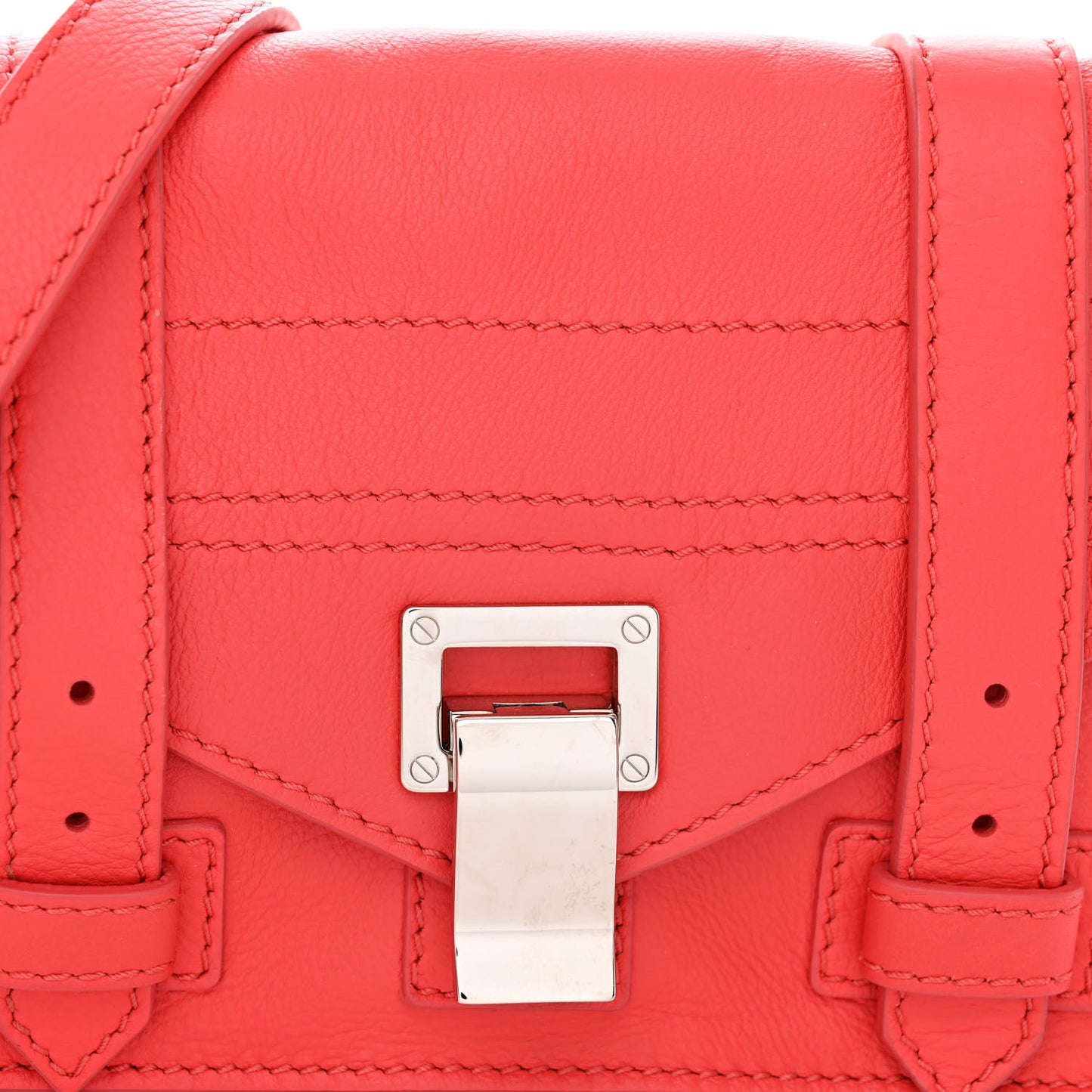 Lambskin PS1 Mini Pouch Messenger Deep Coral