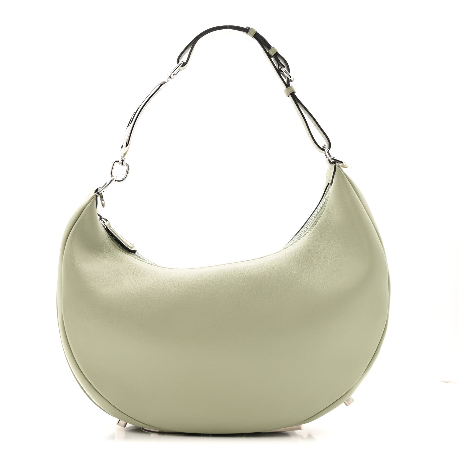 Fendi Vitello Grace Matte Medium Fendigraphy Hobo Bag Green Tea