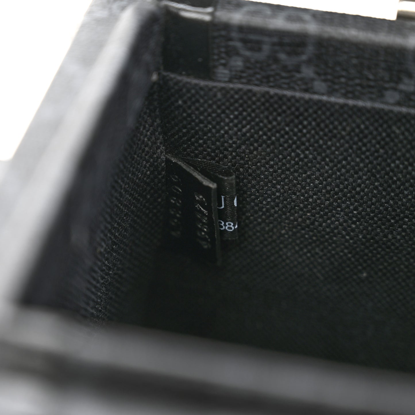 GG Supreme Monogram Calfskin Savoy Top Handle Beauty Case Black