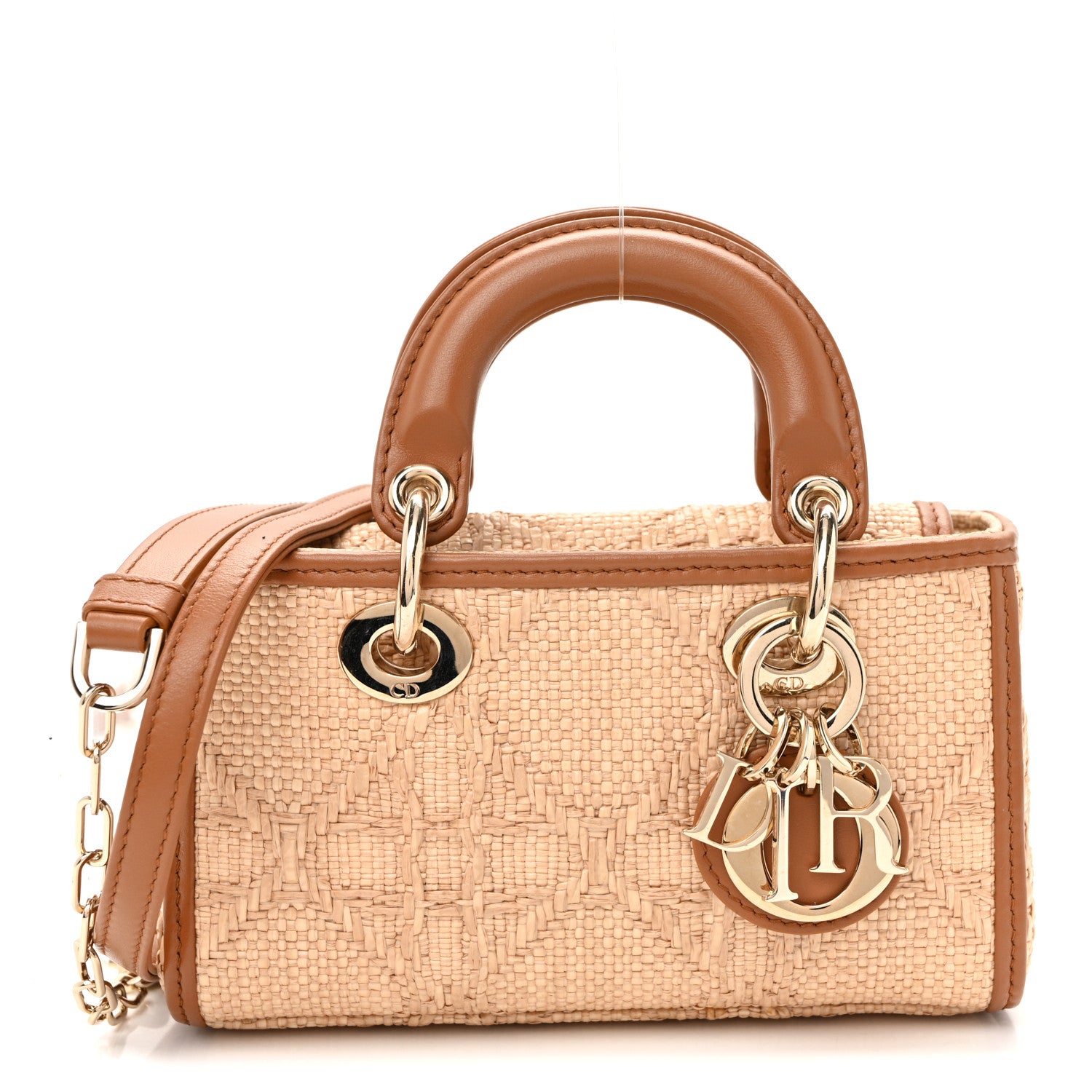 Christian Dior Raffia Micro Cannage Lady D-Joy Natural 1928521