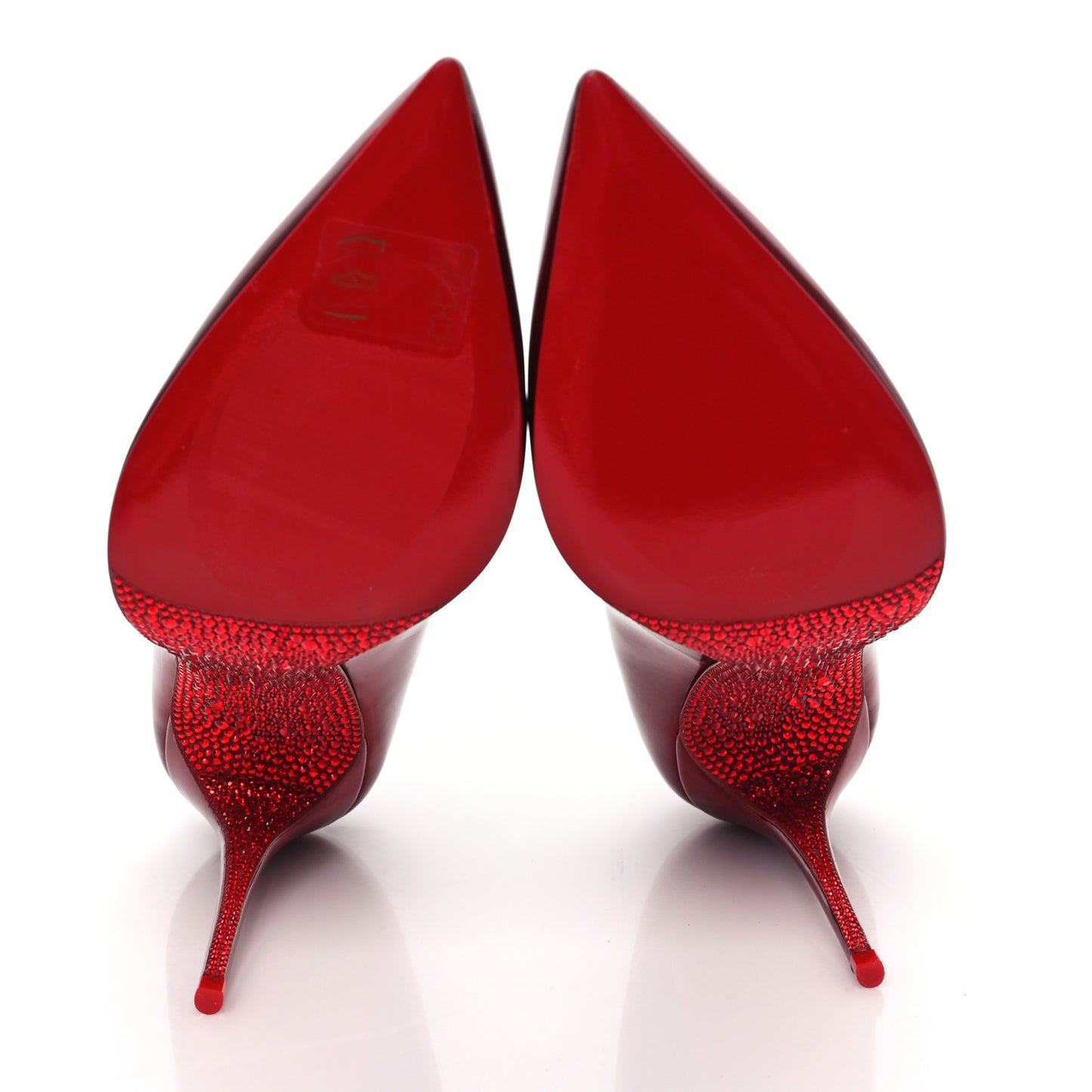 Metallic Patent Psychic Crystal Strass Hot Chick Pumps 37.5 Loubi