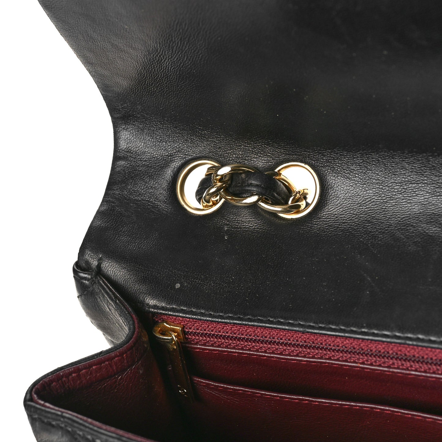 Lambskin Quilted Jumbo Single Flap Black