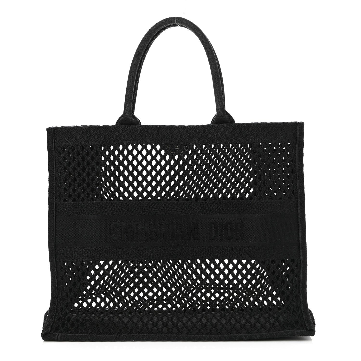 Christian Dior Mesh Embroidered Book Tote Black 1074875 – FASHIONPHILE
