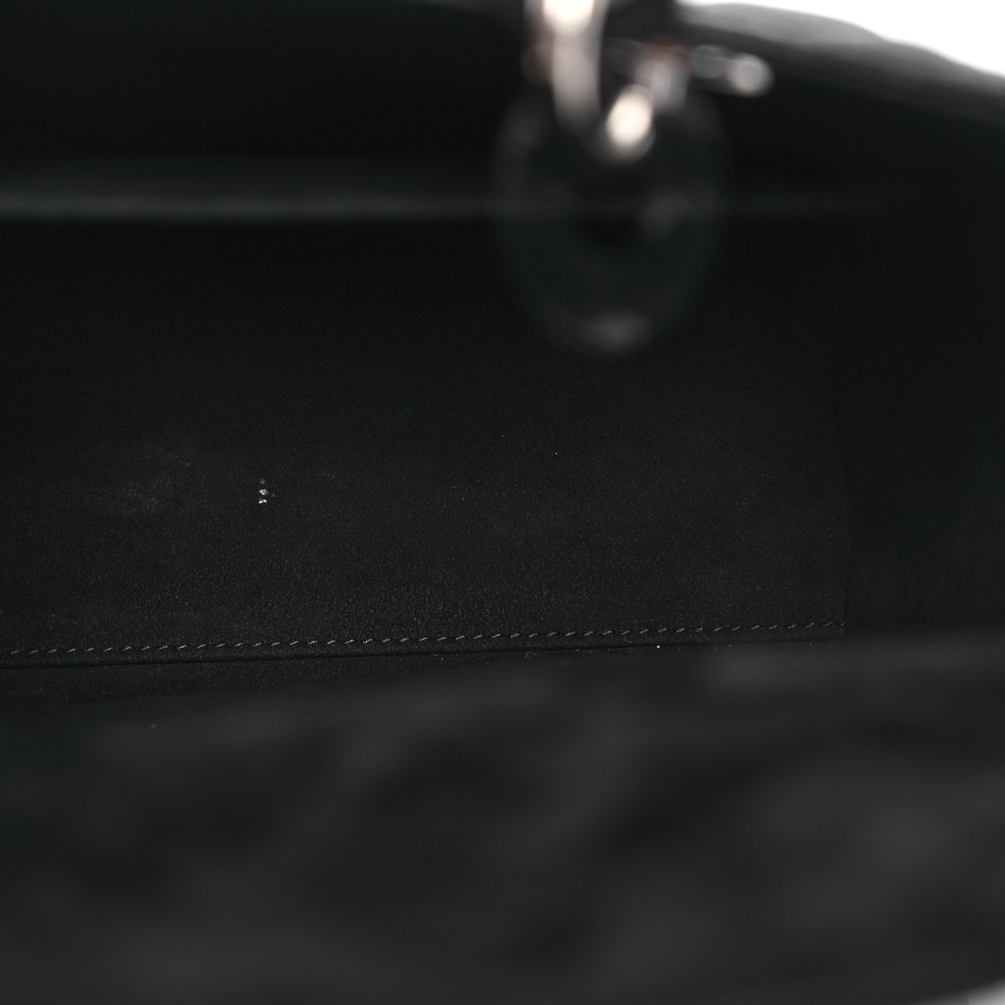 Grained Calfskin Cannage Medium Lady Dior Black