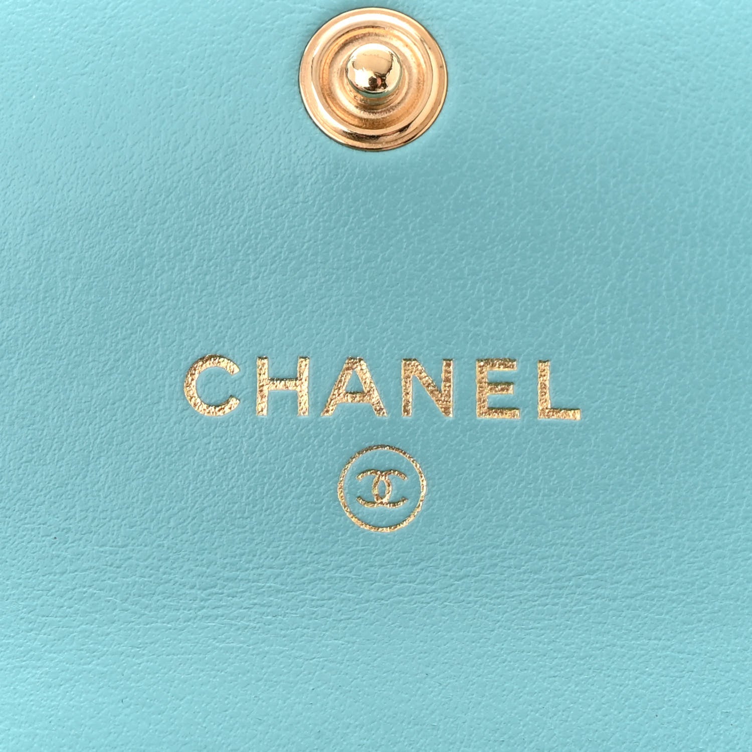 Chanel Denim Quilted Chanel 19 Flap Coin Purse With Chain Neon Blue 6 of 13