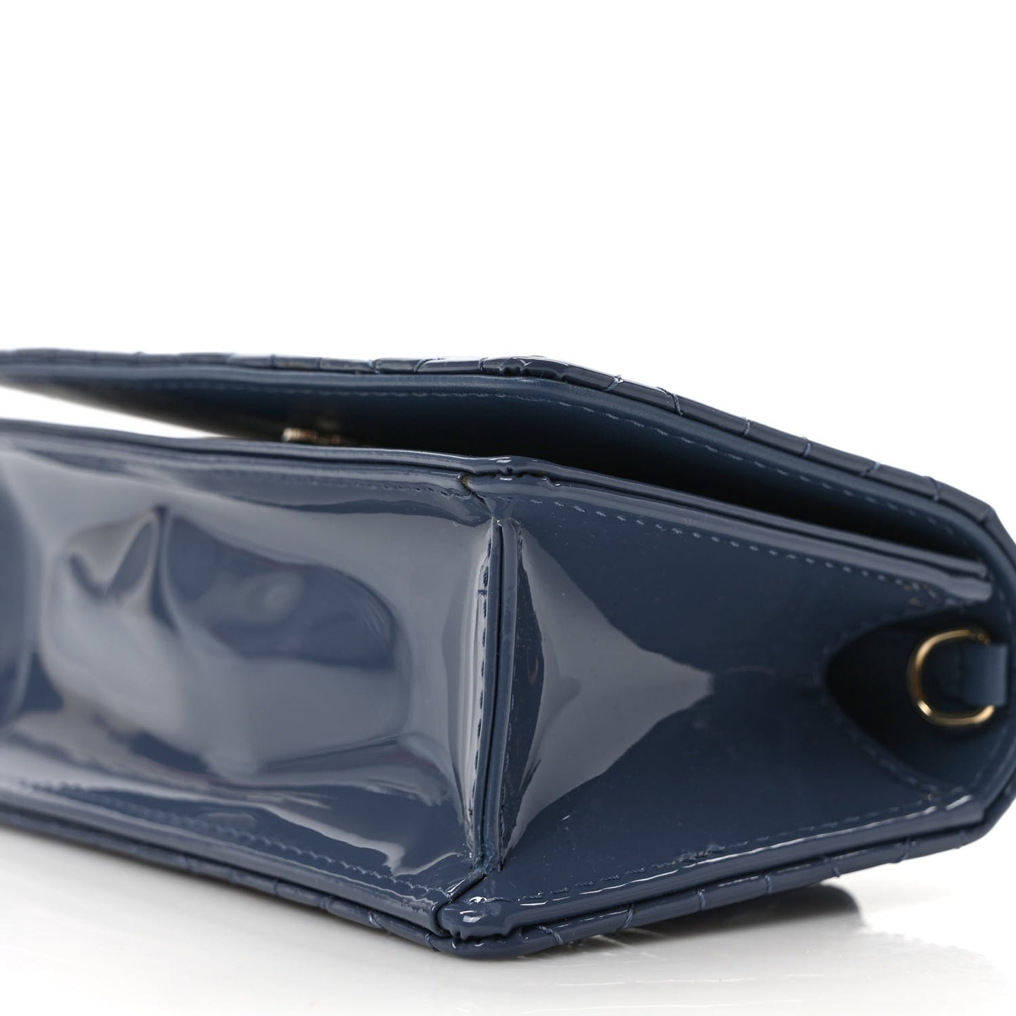 Patent Cannage Nano Lady Dior Pouch Cloud Blue
