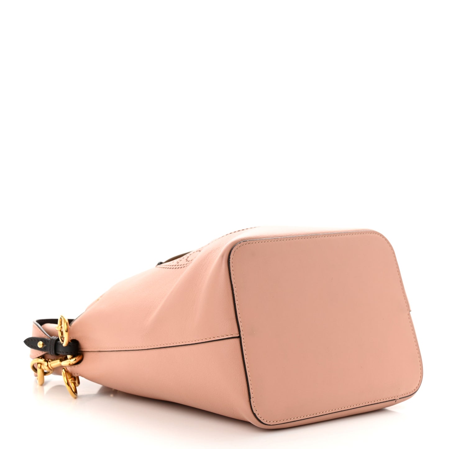 Vitello Grace F is Fendi Stamp Patch Perforated Small Mon Tresor Bucket Bag Rosa Bourbon