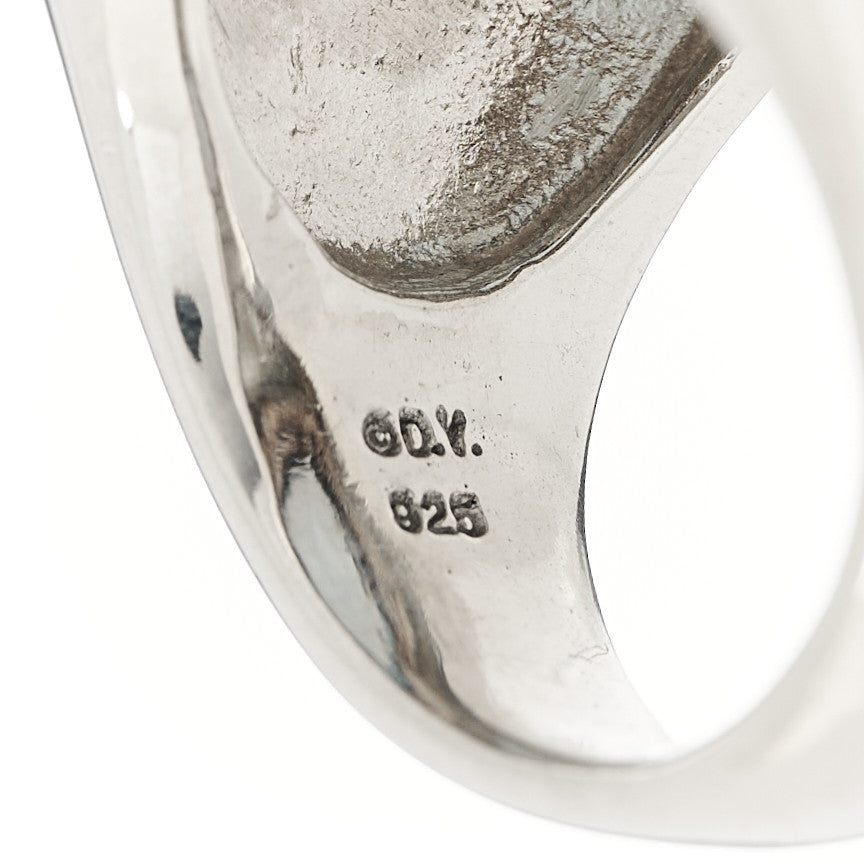 David Yurman Sterling Silver Diamond Blue Topaz 20mm Albion Ring 56 7.5 5 of 5